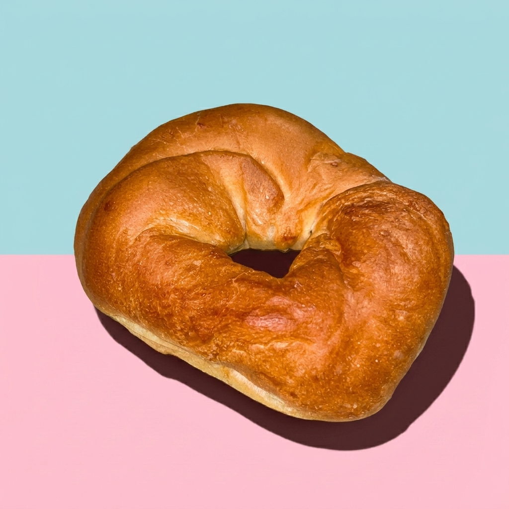 Plain toasted bagel